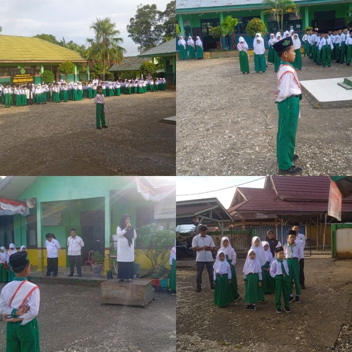 MIN 3 Sarolangun melaksanakan upacara bendera
