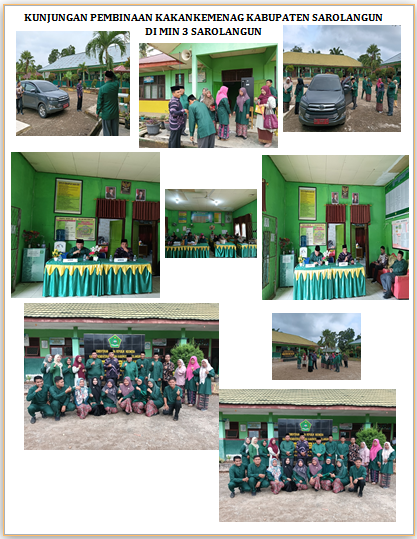 KAKAN KEMENAG Kab. Sarolangun Mendatangi MIN 3 Sarolangun (Kunjungan Pembinaan)