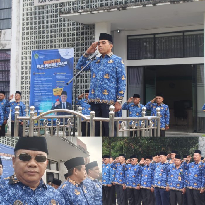 Kepala MIN 3 Sarolangun menghadiri Upacara Kesadaran Nasional di Kantor Kementrian Agama