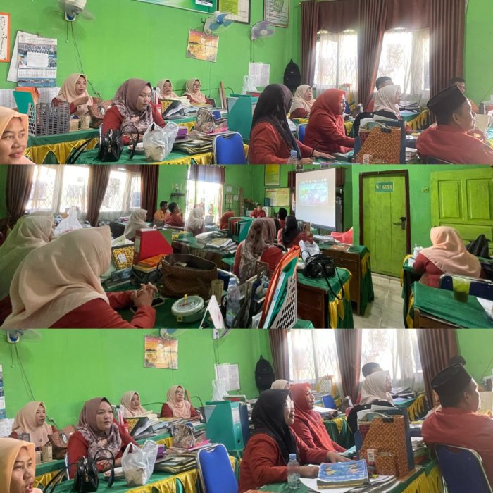 Min 3 Sarolangun zoom dengan kanwil kementrian agama prov. jambi dalam kegiatan pembinaan bagi kepala madrasah dan guru
