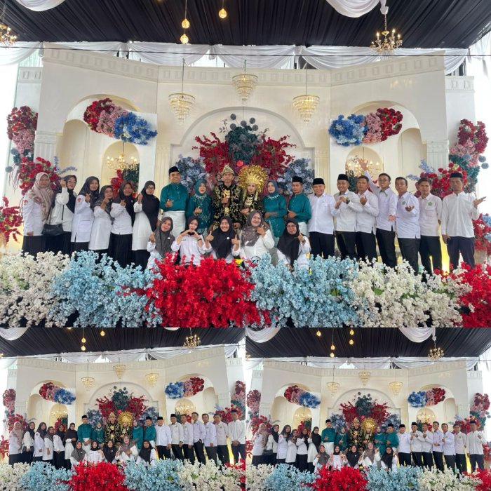 Nuansa Silaturahmi, Keluarga Besar MIN 3 Sarolangun Hadiri Pernikahan Putra Ka. Kemenag