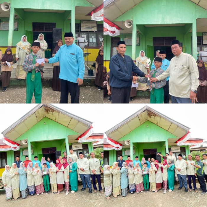 Kepala MIN 3 Sarolangun Najmi, S.Ag Memberikan Penghargaan kepada Siswa Berprestasi Kepala MIN 3 Sarolangun Najmi, S.Ag Memberikan Penghargaan kepada Siswa Berprestasi