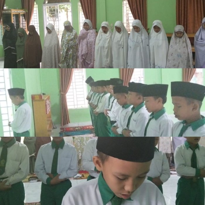 Menjemput berkah di pagi hari potret khidmat siswa kelas IV a saat salat dhuha berjamaah