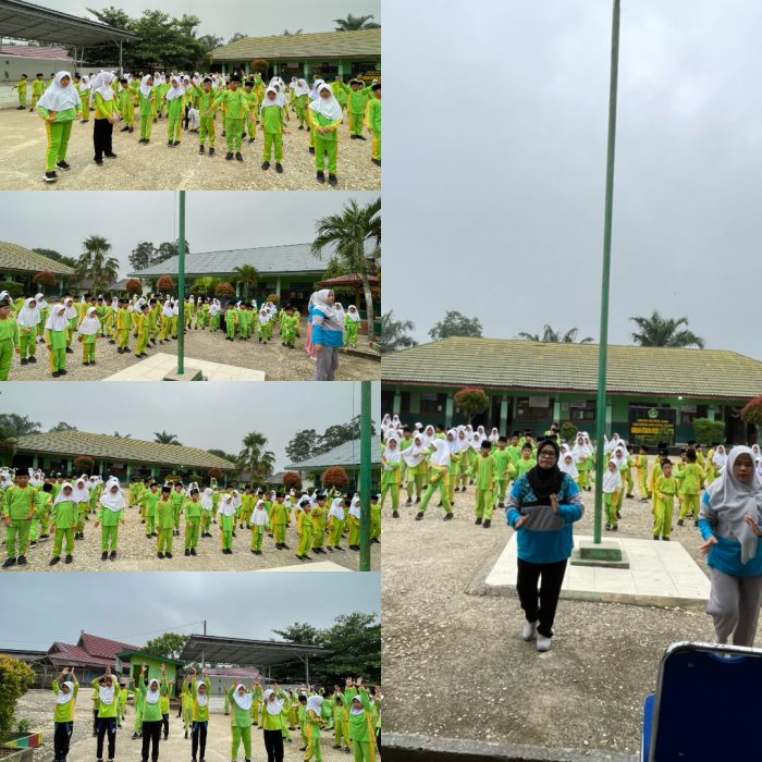 Senam sehat meriahkan pagi di lapangan MIN 3 Sarolangun