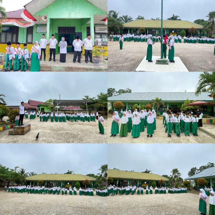 Pengibaran Sang Merah Putih Di Madrasah Ibtidaiyyah Negeri 3 Sarolangun