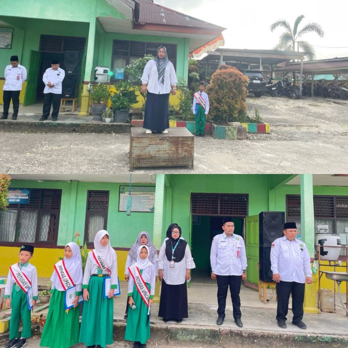 Kelas VB MIN 3 Sarolangun jadi bintang upacara bendera hari senin